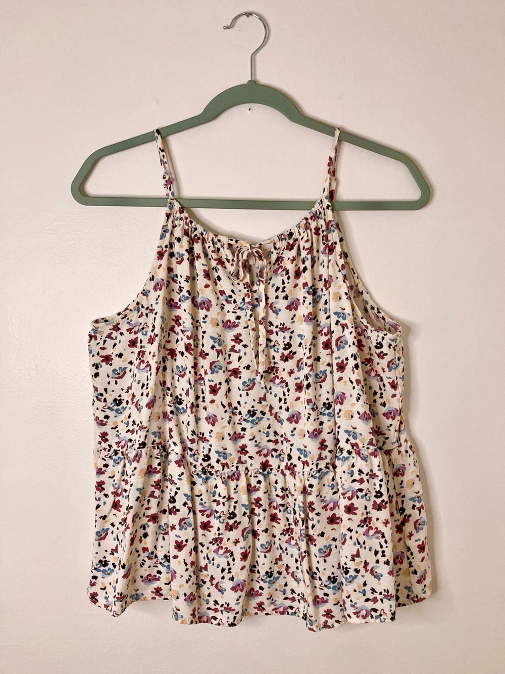 Maurices Floral Tiered Cami Tank Top XXL Plus Size Boho Babydoll